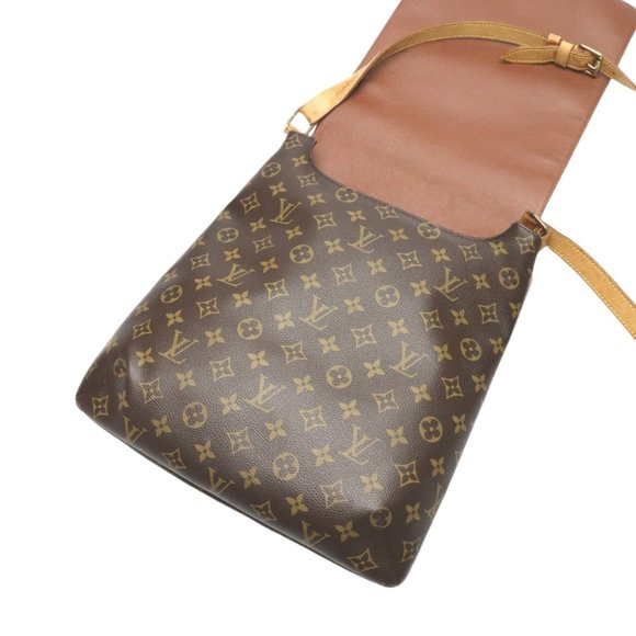 LOUIS VUITTON Monogram Musette Canvas Shoulder Bag Brown LV M51256 ⭐ - Picture 14 of 16
